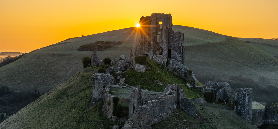 Corfe Castle in Dorset