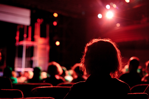 people watching a show