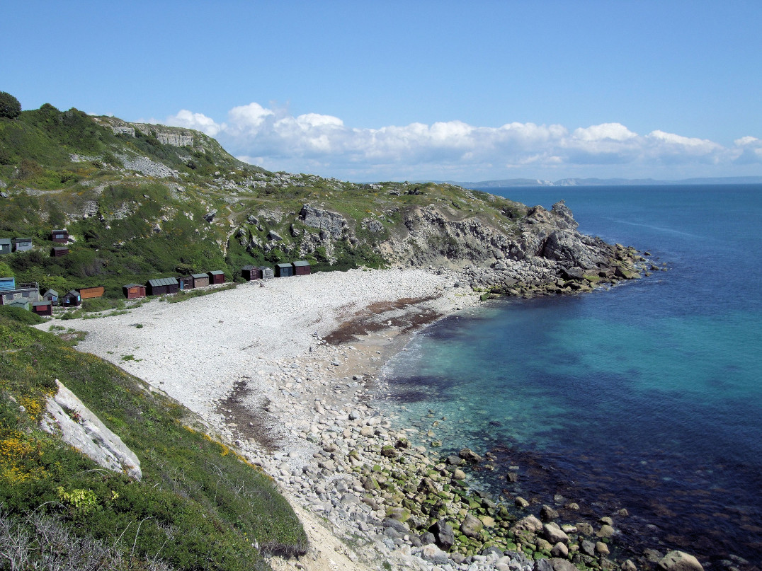 View from the clifftop over Church Ope Cove